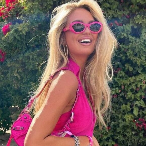 NEW DIORSIGNATURE B1U 35C0 RED GEOMETRIC WOMEN SUNGLASSES DIOR SIGNATURE - Picture 5 of 11